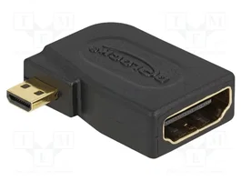 DELOCK Adaptateur HDMI socle vers micro HDMI prise High Speed + Ethernet