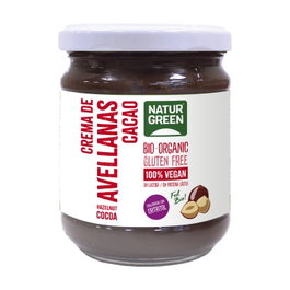 NaturGreen Crème aux noisettes et cacao teneur réduite en sucres 200g