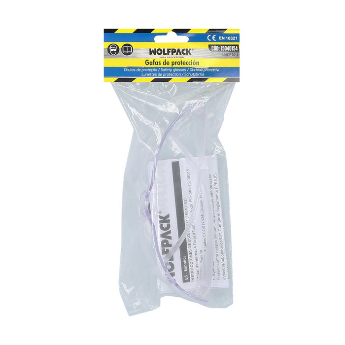 WOLFPACK LINEA PROFESIONAL Lunettes de protection Sport Transparentes EN ISO 16321