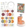 Smoby - Créa Set Bijoux Fleurs - Kit de Création de Bijoux Floraux avec Presse, Pétales, Serre-Tête, Bracelet, Bagues, Pince à Cheveux - Dès 3 Ans