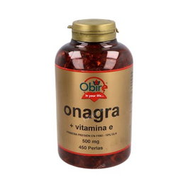 OBIRE Huile d'Onagre 500 mg + Vitamine E, 450 perles