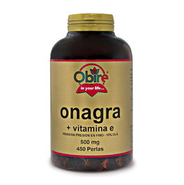 OBIRE Huile d'Onagre 500 mg + Vitamine E, 450 perles