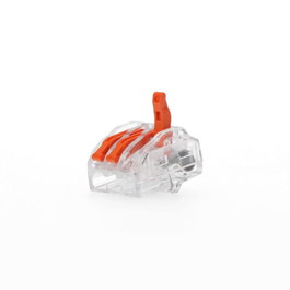 Conector empalme 3 tomas de 0,75a 2,5mm Gris / orange