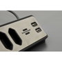 Brennenstuhl Estilo Corner Multiprise d'angle 4 voies Argent/Noir