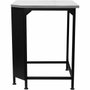 Cozze Table d'angle Noir avec plan de travail inox 705 x 705 mm