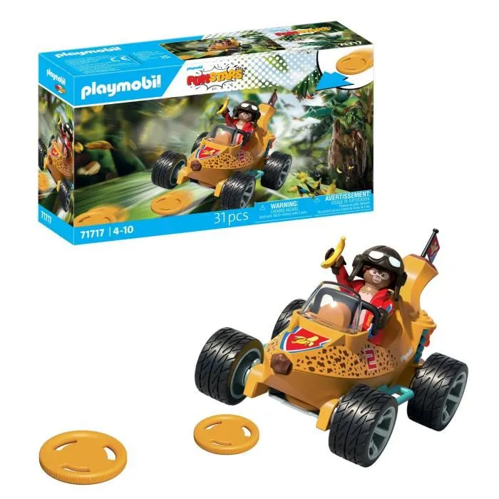 Playmobil 71717 Kart Banane Funstars - Ensemble de 31 pièces avec Véhicule et Figurines - Jeu de Construction Créatif pour Enfants dès 4 Ans