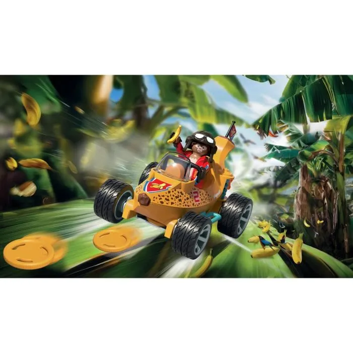 Playmobil 71717 Kart Banane Funstars - Ensemble de 31 pièces avec Véhicule et Figurines - Jeu de Construction Créatif pour Enfants dès 4 Ans