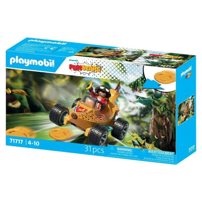 Playmobil 71717 Kart Banane Funstars - Ensemble de 31 pièces avec Véhicule et Figurines - Jeu de Construction Créatif pour Enfants dès 4 Ans