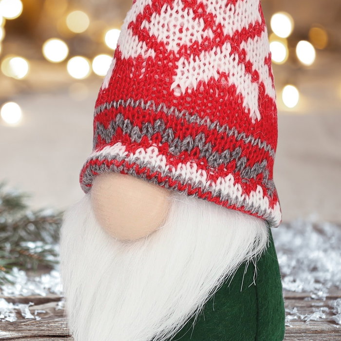 GSC Evolution Gnome de Noël suspendu Bartel 18cm Rouge et gris GSC Evolution Gnome de Noël suspendu Bartel 18cm Rouge et gris