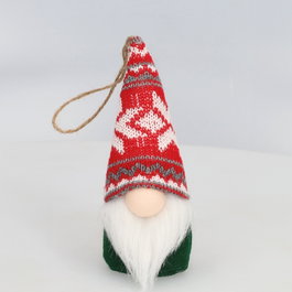 GSC Evolution Gnome de Noël suspendu Bartel 18cm Rouge et gris