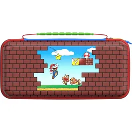 Turtle Beach - Étui de voyage officiel Nintendo Switch 2 Switch OLED Mario Bricks - PlayTrek - Protection EVA renforcée et rangement