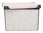 KIPIT Boîte de rangement Vibes 22L avec anse, Gris et Rose
