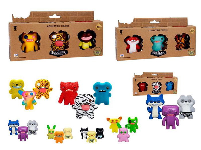 Bizak Fuggler - Pack de 3 figurines avec modèles assortis - Version espagnole