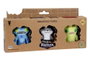 Bizak Lot de 3 Figurines Fuggler, Personnages Drôles et Originaux à Collectionner dès 4 Ans