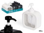 Berilo Distributeur Plastique 500 ml Noir et Blanc 13 x 16.5 x 6 cm (Set de 12)