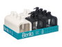 Berilo Distributeur Plastique 500 ml Noir et Blanc 13 x 16.5 x 6 cm (Set de 12)