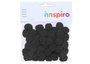 Innspiro Pompons en polypropylène noir 25mm, 50 unités