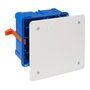 Solera 5362gw Boîte de connexion à encastrer pour cloison creuse 107x107x45mm avec couvercle blanc à griffes métalliques