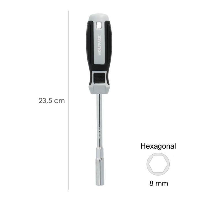 WOLFPACK LINEA PROFESIONAL Tournevis avec douille 8,0 mm WOLFPACK LINEA PROFESIONAL Tournevis avec douille 8,0 mm