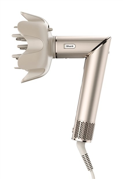 Shark HD440SLEU FlexStyle - Séchoir et mouleur de cheveux 5 en 1 (Couleur Champagne) - Technologie Coanda, 3 réglages, 5 accessoires inclus