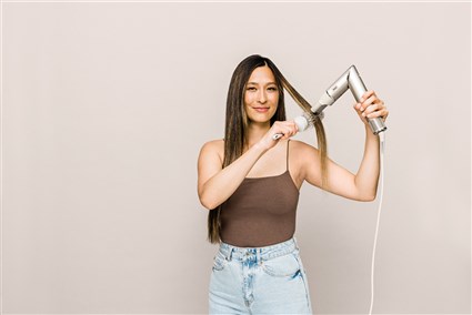 Shark HD440SLEU FlexStyle - Séchoir et mouleur de cheveux 5 en 1 (Couleur Champagne) - Technologie Coanda, 3 réglages, 5 accessoires inclus