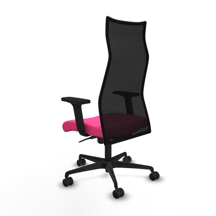 Piqueras y Crespo Chaise de Bureau Albacete Rose et Noir Piqueras y Crespo Chaise de Bureau Albacete Rose et Noir