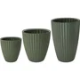 Garden ID Pot de fleurs FANCY éco-responsable en plastique recyclé, 40 x 42 cm Vert tilleul, résistant aux chocs, gel et UV, pour jardin, balcon ou intérieur
