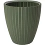 Garden ID Pot de fleurs FANCY éco-responsable en plastique recyclé, 40 x 42 cm Vert tilleul, résistant aux chocs, gel et UV, pour jardin, balcon ou intérieur