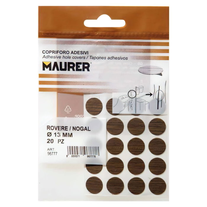 MAURER Cache-vis adhésifs noyer (blister 20 unités) inevitable