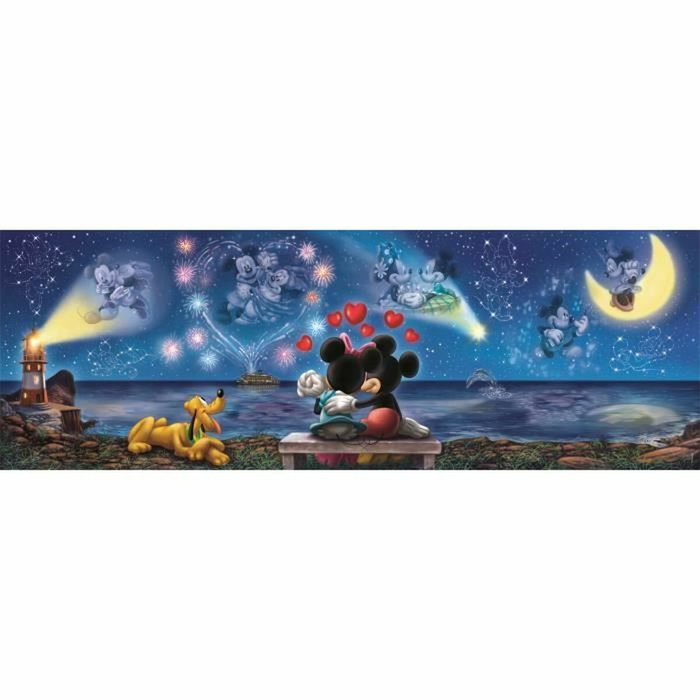 Clementoni Puzzle Panorama Mickey & Minnie 1000 pièces