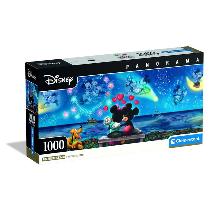 Clementoni Puzzle Panorama Mickey & Minnie 1000 pièces