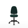 Chaise Algarra Contact permament de base Cuir écologique Vert foncé Structure polyamide noire Sans accoudoirs Sans appui-tête Roulettes pour moquette