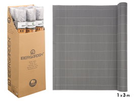 Ibergarden Rouleau de Canisse Gris PVC 300x100x0,3 cm (Set de 6)