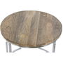 Jeu de 3 tables Home ESPRIT Marron Argenté Naturel Acier Bois de manguier 49,5 x 49,5 x 62 cm