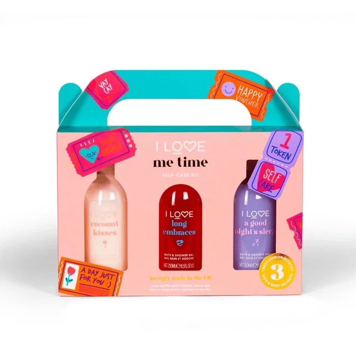 I Love Set I Love avec trois gels douche hydratants de 250 ml