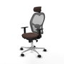 Piqueras y Crespo Chaise de Bureau 1D086N2 Gris Brun foncé