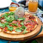 Fackelmann Profesional Ensemble plaque à pizza perforée et roulette 32 cm