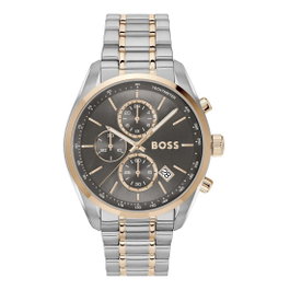 Boss Grand Prix 44 - Montre analogique en acier inoxydable gris