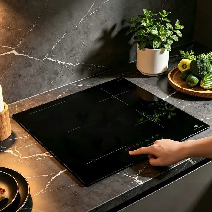 Continental Edison Table de cuisson induction 4 foyers dont 1 zone Flex