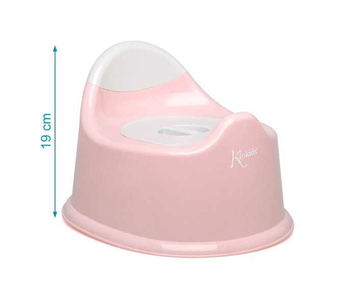 KioKids Pot de bébé rose avec couvercle et anse - Apprentissage de la propreté - +24 mois - En polypropylène - Collection Petits moments