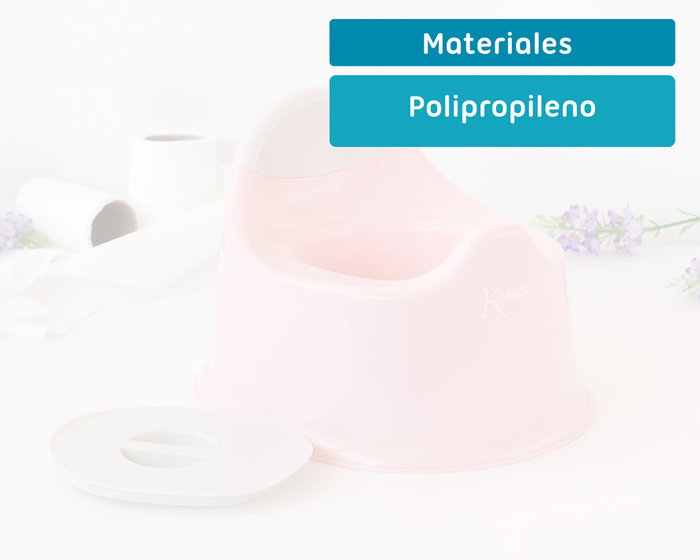 KioKids Pot de bébé rose avec couvercle et anse - Apprentissage de la propreté - +24 mois - En polypropylène - Collection Petits moments
