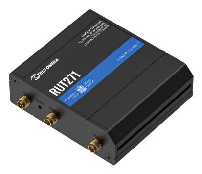 Teltonika Networks RUT271 Routeur 5G RedCap Wi-Fi et LTE Industriel avec Ports RJ45 et Basse Latence