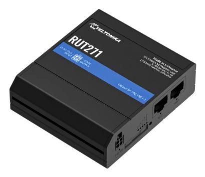 Teltonika Networks RUT271 Routeur 5G RedCap Wi-Fi et LTE Industriel avec Ports RJ45 et Basse Latence