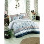 BigBuy Home Parure de couette 3 pièces Bleu, Blanc et Beige, 220 x 240 cm
