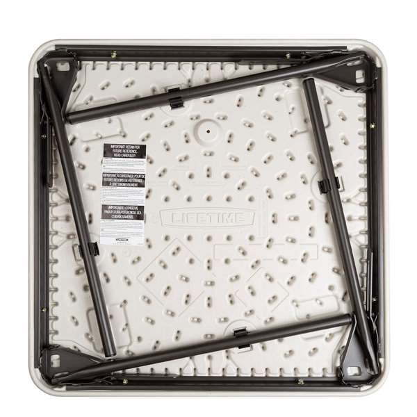 Color Baby Table pour enfants pliable 61 x 61 x 53,5 cm en plastique et acier - À partir de 3 ans