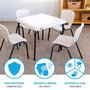 Color Baby Table pour enfants pliable 61 x 61 x 53,5 cm en plastique et acier - À partir de 3 ans
