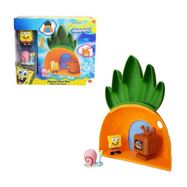 Bizak Casa Piña - Maison Ananas Bob l'Éponge avec 2 Figurines - 17.78x15.24x7.6 cm Bizak Casa Piña - Maison Ananas Bob l'Éponge avec 2 Figurines - 17.78x15.24x7.6 cm