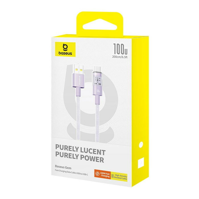 Baseus Câble USB A vers USB-C Pourpre 2 m