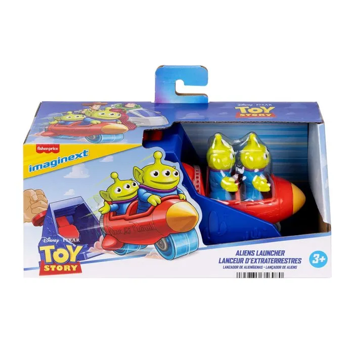 Imaginext Imxt Toy Story Launcher, Lanceurs avec Véhicules de Woody, Buzz l'Éclair et Aliens