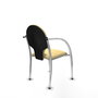 Piqueras Y Crespo Chaise Hellín en similicuir crème avec bras fixes